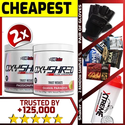 $117.40 • Buy 2x Oxyshred By Ehplabs 60 Srv Thermogenic Fat Burning Weight Loss Twin Pack