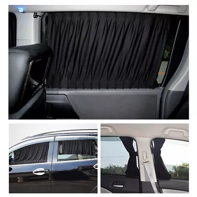 2Pcs Car Window Curtain Sunshade Universal Baby Van SUV UV Kit Black US Stock • $15.89