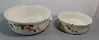 Lot Of 2 Vintage Hall's Superior  Casserole Dishes - Autumn Leaf Mary Dunbar • $12