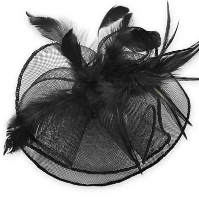 Tyra Black Fascinator Mini Top Hat - Clearance • $5.19