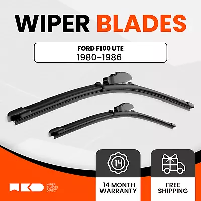 Premium Wiper Blades For Ford F100 1980-1986 Ute (Front Pair) • $54.95