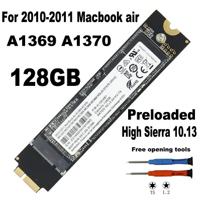 128GB SSD 12+6pin For Apple MacBook Air 11” A1370 13” A1369 Late 2010 Mid 2011 • $32.49