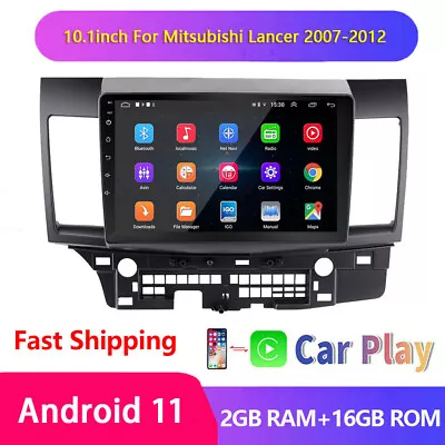 2 Din 10'' Carplay Android 11 Car GPS Stereo Radio For Mitsubishi Lancer 2007-12 • $110