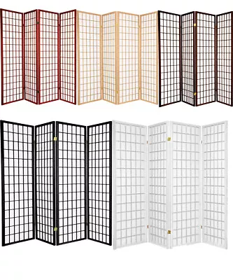 Room Divider Privacy Screen 3 4 6 8 Panels  Black White Cherry Natural Espresso • $104