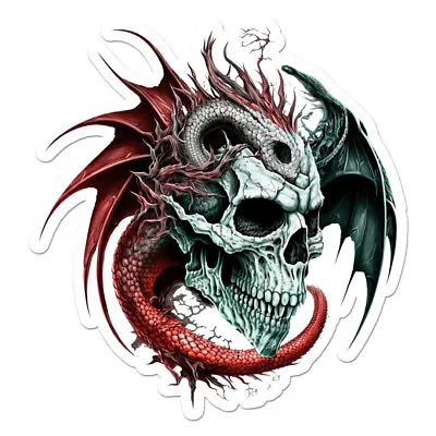 Dragon Skull Vinyl Decal Sticker - Ebn9461 • $5.07