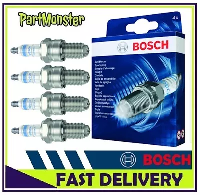 Spark Plugs X4 Bosch Super 4 Fits Volkswagen Golf Beetle Polo Lupo Passat Fox • $37.88