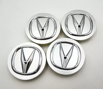 4Pcs 2.71  Silver With Chrome Logo Wheel Center Hub Caps For ACURA 69mm • $19.99