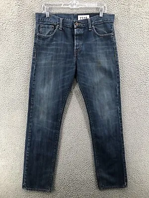 &Denim By H&M Jeans Straight Leg Button Fly Men's Size 31X32 Dark Wash 7318 • $20.36