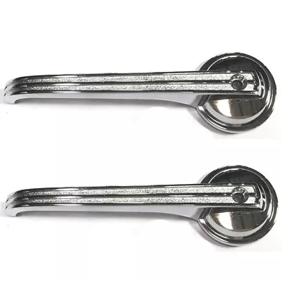 1965~1967 Mustang 1967 Cougar Inside Door Handles Pair Standard Chrome Metal • $29.99