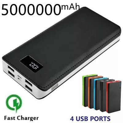 Portable 5000000mAh Power Bank Fast Charger Battery Pack For Mobile Phone 4USB • £4.29