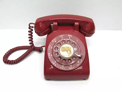 Vintage 1950's Red Western Electric Bell System 500M Rotary Phone Telephone • $59.90