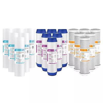 3-Stage RO Reverse Osmosis Sediment GAC Carbon Block Water Filter 1/2/3-Year Set • $20.12