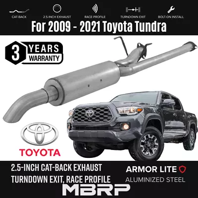 MBRP 2.5'' Cat-Back Turndown Exit Aluminized Exhaust For 2009-2021 Toyota Tundra • $374.99