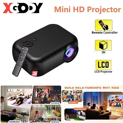 1080P Projector Full HD LED Portable Beamer 2000 Lumen Home Theater Cinema HDMI • £42.99