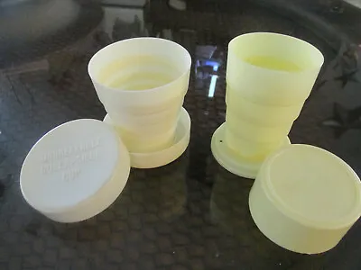 Collapsible Cups Camping Hiking Home Travel Tailgate Medicine Lot Of Two Vintage • $9