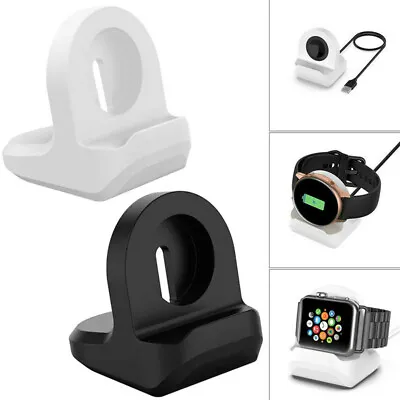 $8.79 • Buy For Apple Watch IWatch Charging Dock Station Charger Silicone Holder Stand