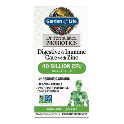 $14.39 • Buy Garden Of Life Probiotics Digestive And Immune Care With Zinc (Exp. 07/2023)