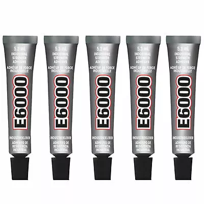 5 X E6000 Glue Industrial Strength Craft Jewellery Garden 7.2g • $11.69