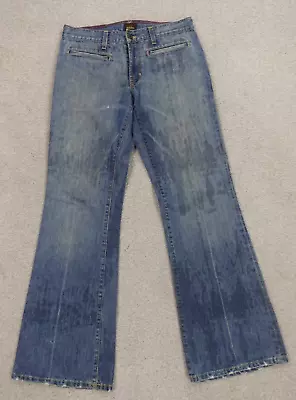 Von Dutch Jeans 30 X 33 Blue Distressed Bootcut Slider Universal Y2K Women's • $49.99