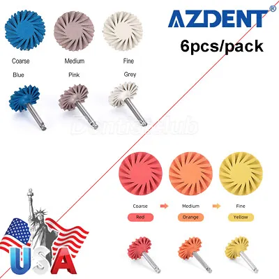 AZDENT Dental Composite Polishing Diamond Burs RA 2.35mm Disc Coarse/Medium/Fine • $8.79