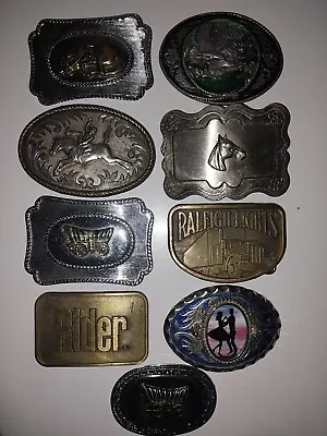 Vintage SOUTHWESTERN Belt BUCKLE LOT Of 9 🌟 Rider Horse Western Buckles  • $49.99