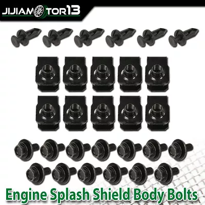 28pcs For Car Engine Splash Shield Body Bolts Screw Nut Fender Bumper Clip Rivet • $9.50