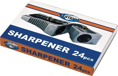 24 Pcs Metal Pencil Sharpener Single Hole Blade For BLACK LEAD Or COLOUR Pencils • £5.89