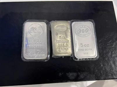 Any Mint Any Condition 5 Oz Silver Bar W/ Pouch • £142.51