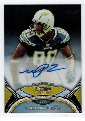 2011 Bowman Sterling Malcom Floyd Chargers 43/50 Autograph Card X442 • $26.99