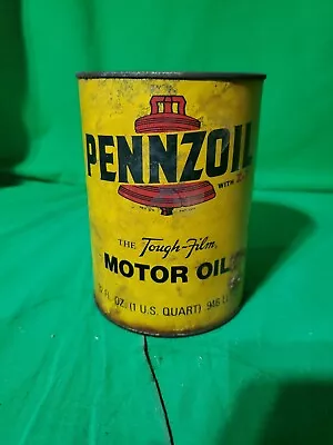 Vintage Pennzoil Tough Film Motor Oil 1 Quart Can Sae 30/ Z -7 • $10