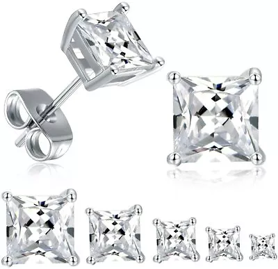 Fashionable 18k Gold Plated Diamond Crystal Ear Stud Earrings Women Men Kids • £3.99