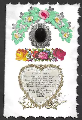 Victorian Valentine Greeting Card Scraps Mirror Verse • $6.20