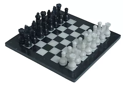 JT Handmade Black And White Marble Chess Set Game Original - 12 Inch • $79