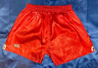 Vintage Xara Shiny Red Satin Soccer Shorts XL • $19.99