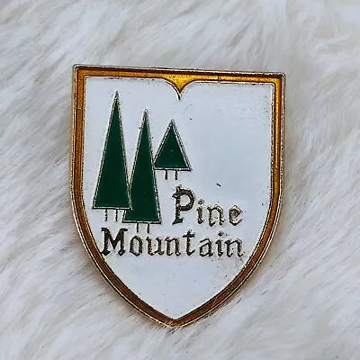 Vtg Pine Mountain Michigan Ski Resort Souvenir Enamel Lapel Brooch Pin • $11.43