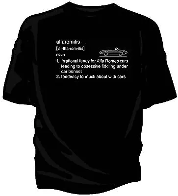 Alfa Romeo Duetto Spider Classic Car T-shirt  - 'alfaromitis' Definition. • £13.99