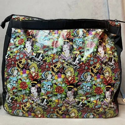 Ed Hardy By Christian Audigier Tote Bag Black All Over Print • $19.99