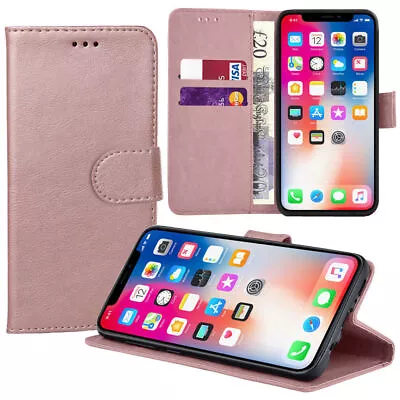 £3.63 • Buy Rose Leather Phone Case For IPhone 14 13 Pro MAX 11 XR 12 7 8 XS SE Wallet Cover