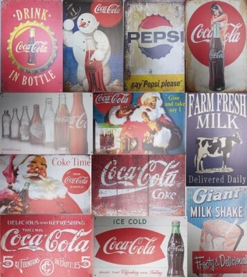 £4.75 • Buy New Bar Pub Retro Sign Novelty Wall Art Decor Metal Plaque Coca Cola Pepsi Milk 
