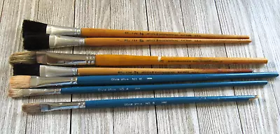 Vintage Used Paint Brushes Lot 7 Binney Smith Japan Grumbacher # 134 8 6 4 • $19.99