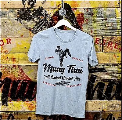 Muay Thai T-shirt Thai Boxing Martial Arts Yantra Tattoo Thai Kickboxer Knee • $19.99