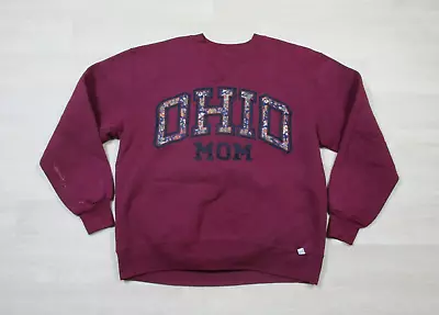 Vintage Ohio University MOM Russell Athletic USA (L) Sweatshirt Bobcats Maroon • $34.98