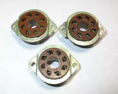 3 Cinch 8 Pin Tube Sockets 1-5/8  Long By 1-1/4  Wide NOS • $12.99