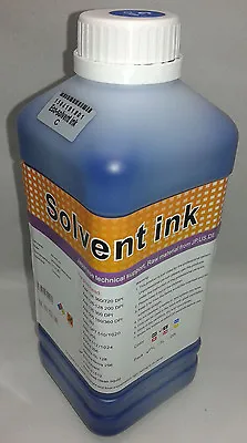 Eco Solvent Ink DX4 DX5  Roland Mimaki Mutoh Printers Cyan 1 Liter USA Shipping • $29.99
