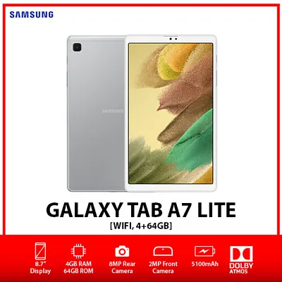$285 • Buy (WiFi) Samsung Galaxy Tab A7 Lite 8.7  4GB+64GB Silver Android PC Tablet -Silver