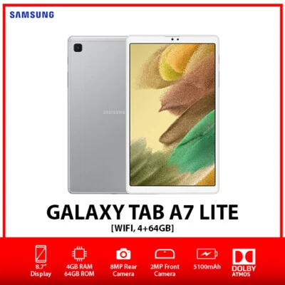 $285 • Buy (WiFi) Samsung Galaxy Tab A7 Lite 8.7  4GB+64GB Silver Android PC Tablet -Silver