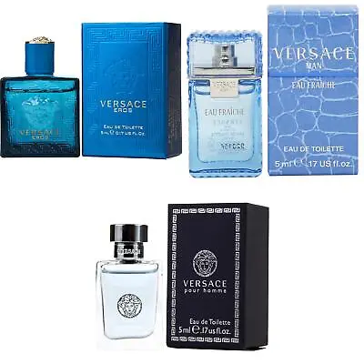 3pc Mini Gift Set Versace Eros Men Man Eau Fraiche Pour Homme 5ml/0.17ozNEW! • $27.99