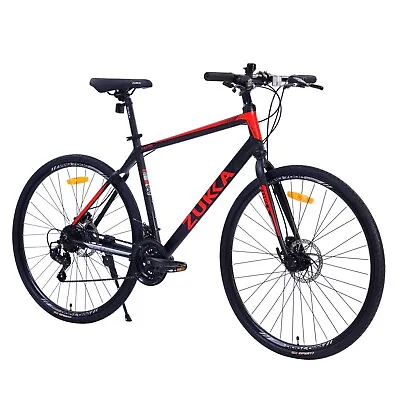 21 Speed Hybrid Bike Disc Brake 700C Road Bike For Men Women's City Bicycle • $278.39