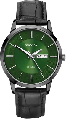 Sekonda Mens Watch With Green Dial And Black Strap 1921 • £34.99