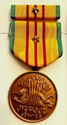 VIETNAM SERVICE MEDAL & RIBBON BAR With 1-STAR (5 Combat) SEE STORE GI ISSUE • $15.29